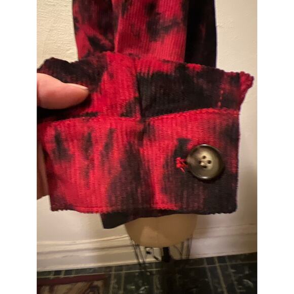 Woman’s Corduroy Tie Dye Button Down Shacket Jacket NWOT Size M - Picture 6 of 11